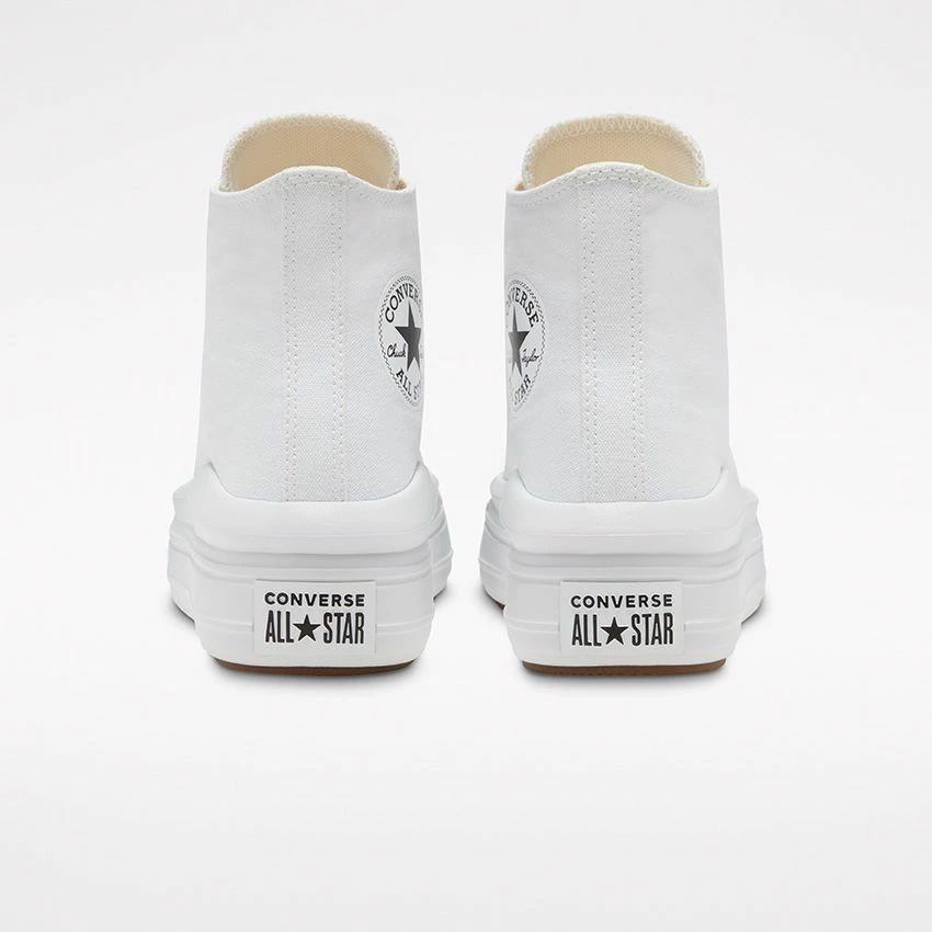 Women's Converse Chuck Taylor All Star Move Hi Shoes White WHITE 8 Women's Converse Chuck Taylor All Star Move Hi Shoes White WHITE - Image 6