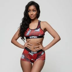 Women's PSD 100 Roses Sports Bra RED