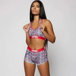 Women's PSD No Thank You Sports Bra RED