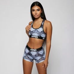 Women's PSD Dark Money Diamonds Sports Bra BLACK