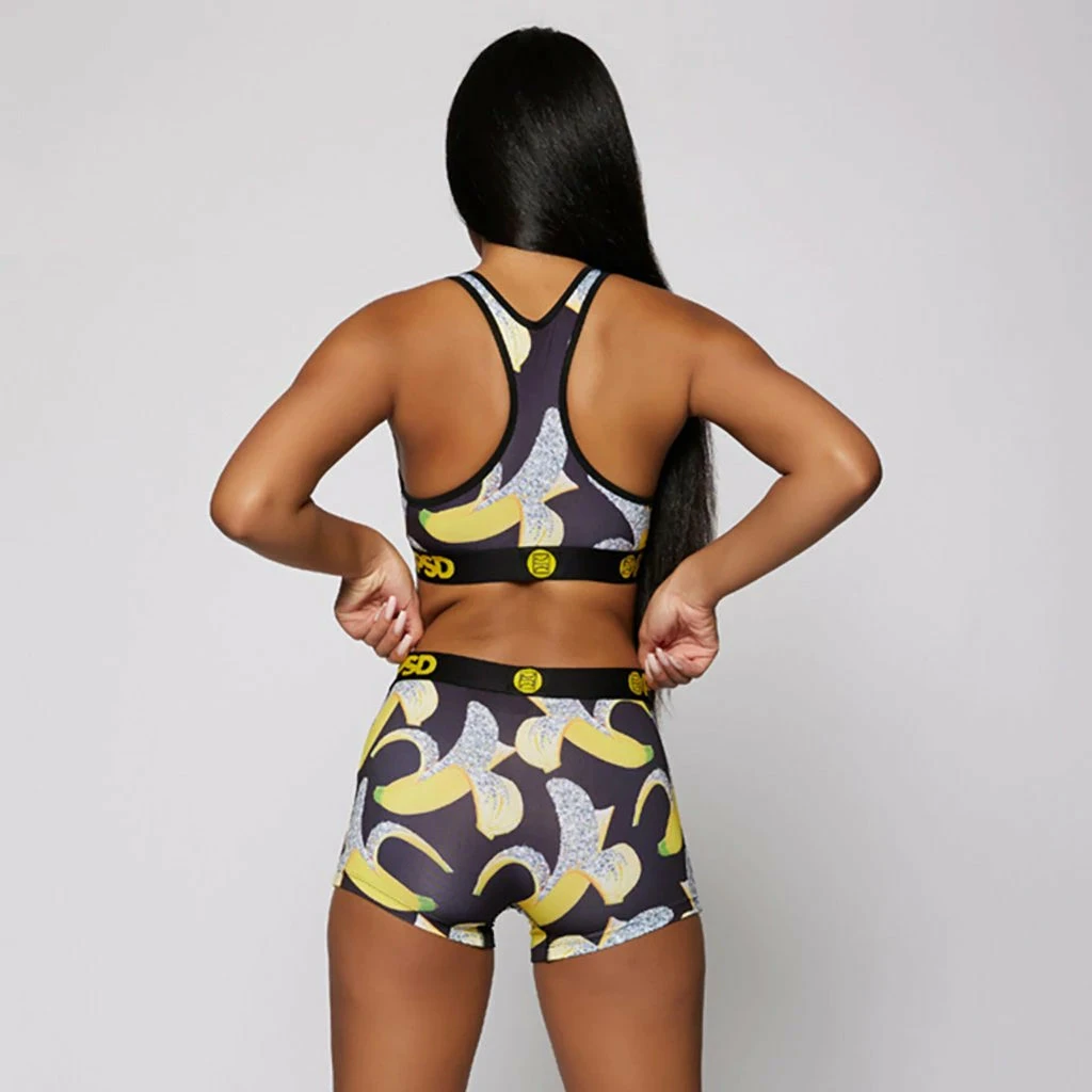 Women's PSD Iced Banana Sports Bra BLACK 5 Women's PSD Iced Banana Sports Bra BLACK - Image 3