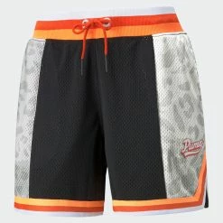 Women's PUMA Swish Maker Printed Basketball Shorts Black BLACK