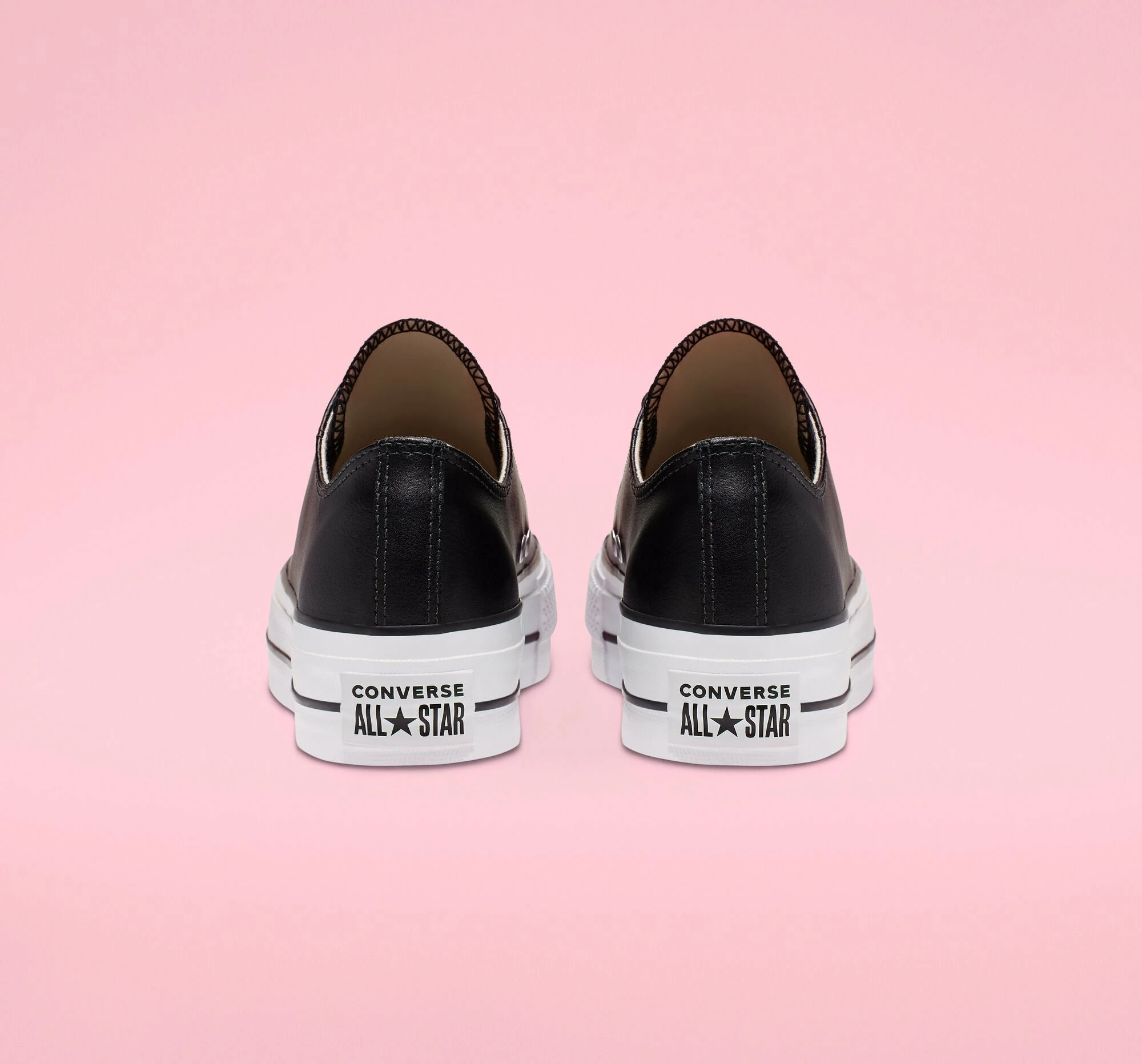 Women's Converse Leather Platform Chuck Taylor All Star Shoes Black BLACK 8 Women's Converse Leather Platform Chuck Taylor All Star Shoes Black BLACK - Image 6