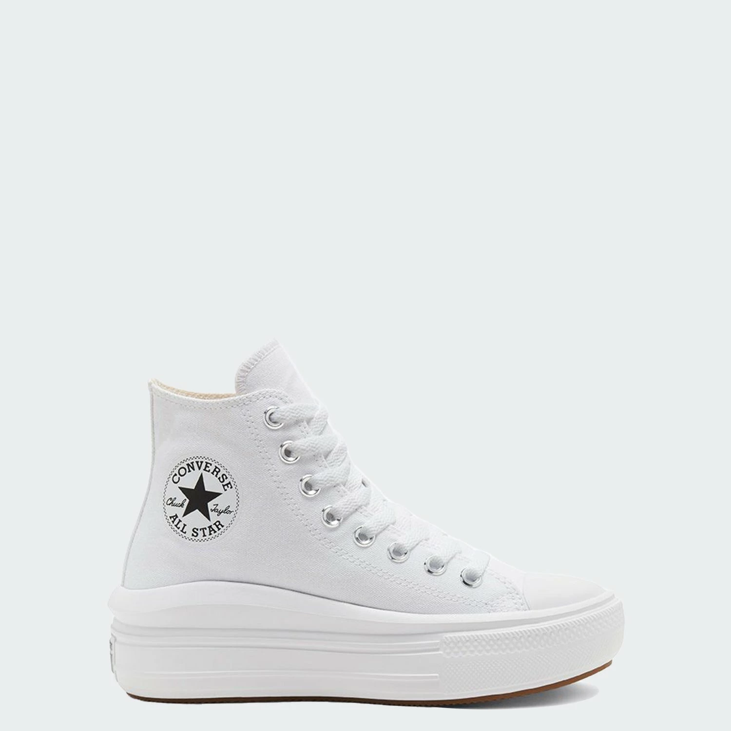 Women's Converse Chuck Taylor All Star Move Hi Shoes White WHITE 3 Women's Converse Chuck Taylor All Star Move Hi Shoes White WHITE