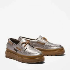 Women's Timberland Ray City Boat Shoes Silver SILVER -women‘s Sales Store A2MDKCW9 alt3
