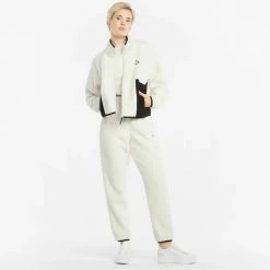 Women's PUMA CLSX Sherpa Track Jacket CREAM -women‘s Sales Store CLSX Sherpa Women s Track Jacket 1
