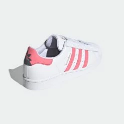 Women's Adidas Originals Superstar Shoes White Pink WHITE -women‘s Sales Store FX5964 FTW photo back lateral top gradient