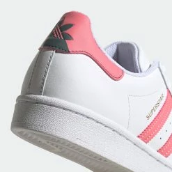 Women's Adidas Originals Superstar Shoes White Pink WHITE -women‘s Sales Store FX5964 FTW photo detail 2 gradient