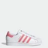 Women's Adidas Originals Superstar Shoes White Pink WHITE