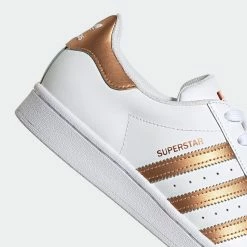 Women's Adidas Originals Superstar Shoes White Copper WHITE -women‘s Sales Store FX7484 10