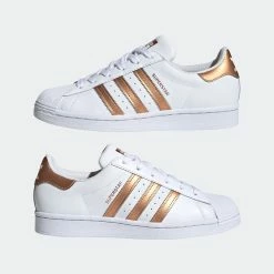 Women's Adidas Originals Superstar Shoes White Copper WHITE -women‘s Sales Store FX7484 2
