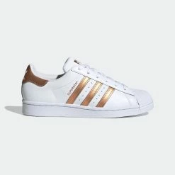 Women's Adidas Originals Superstar Shoes White Copper WHITE -women‘s Sales Store FX7484 4