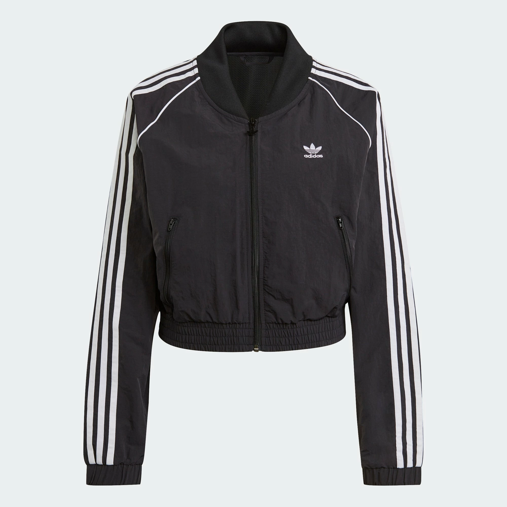 Women's Adidas Originals Adicolor Classics Cropped Track Jacket Black BLACK 3 Women's Adidas Originals Adicolor Classics Cropped Track Jacket Black BLACK