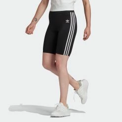 Women’s Adidas Originals Adicolor Primeblue Biker Shorts BLACK -women‘s Sales Store GN2842 4
