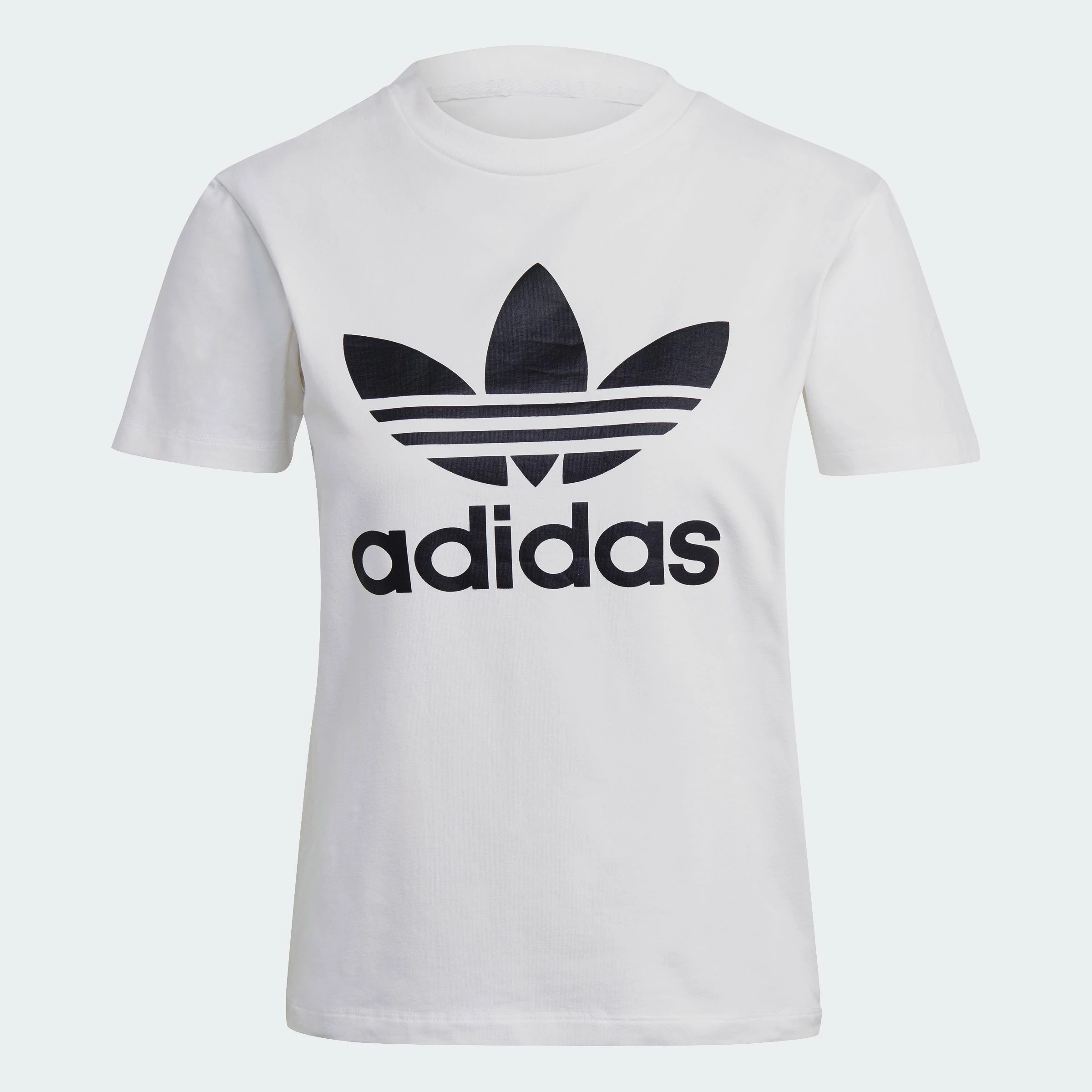 Women's Adidas Originals Adicolor Classics Trefoil Tee White WHITE 3 Women's Adidas Originals Adicolor Classics Trefoil Tee White WHITE