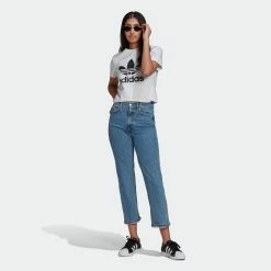 Women's Adidas Originals Adicolor Classics Trefoil Tee White WHITE 12 Women's Adidas Originals Adicolor Classics Trefoil Tee White WHITE -women‘s Sales Store GN2899 5