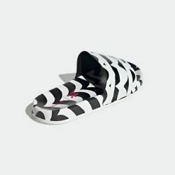 Women’s Adidas Originals Marimekko Adilette Slides BLACK -women‘s Sales Store GW7536 3