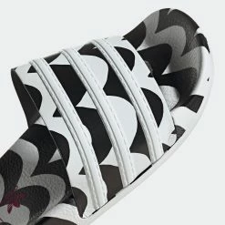 Women’s Adidas Originals Marimekko Adilette Slides BLACK -women‘s Sales Store GW7536 5
