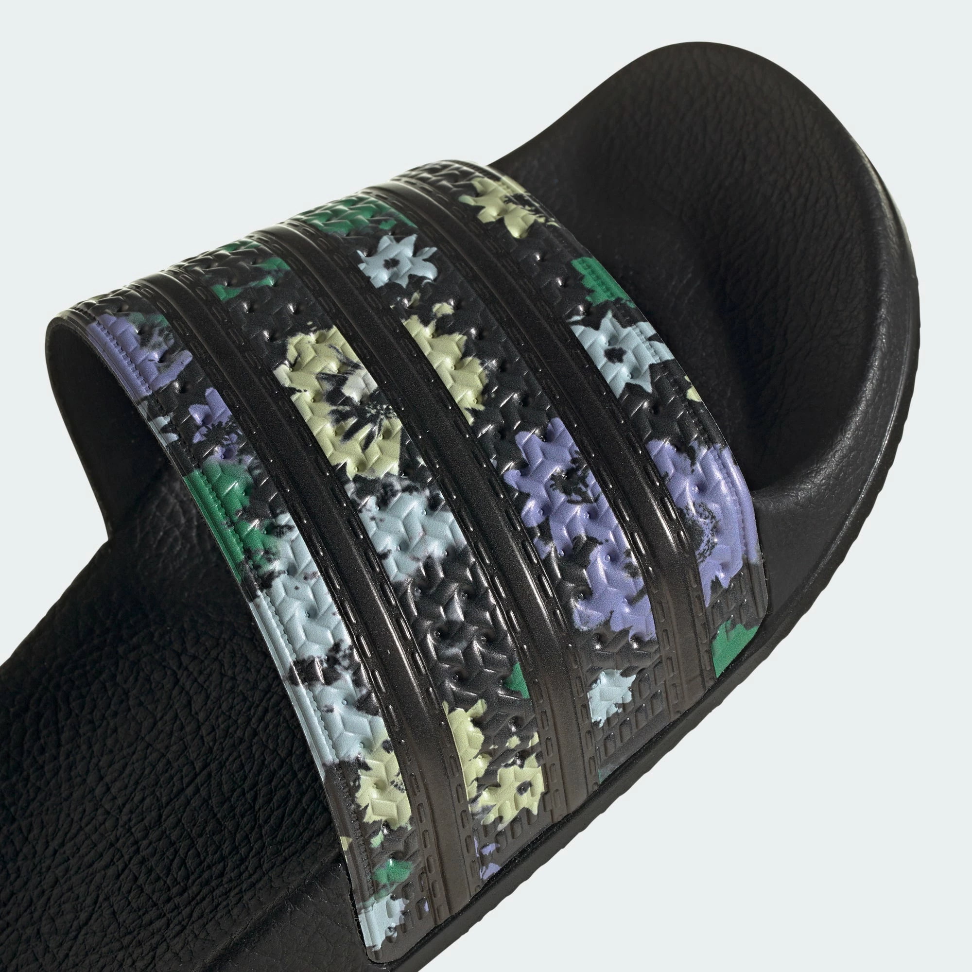 Women’s Adidas Originals Adilette Slides Florals Black BLACK 11 Women’s Adidas Originals Adilette Slides Florals Black BLACK - Image 9