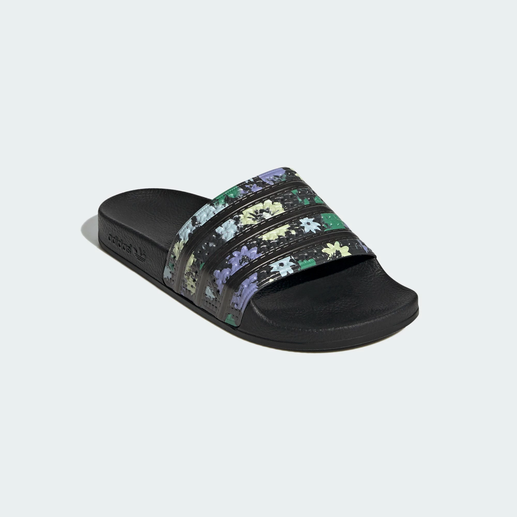Women’s Adidas Originals Adilette Slides Florals Black BLACK 5 Women’s Adidas Originals Adilette Slides Florals Black BLACK - Image 3