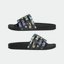 Women’s Adidas Originals Adilette Slides Florals Black BLACK 17 Women’s Adidas Originals Adilette Slides Florals Black BLACK -women‘s Sales Store H00141 6