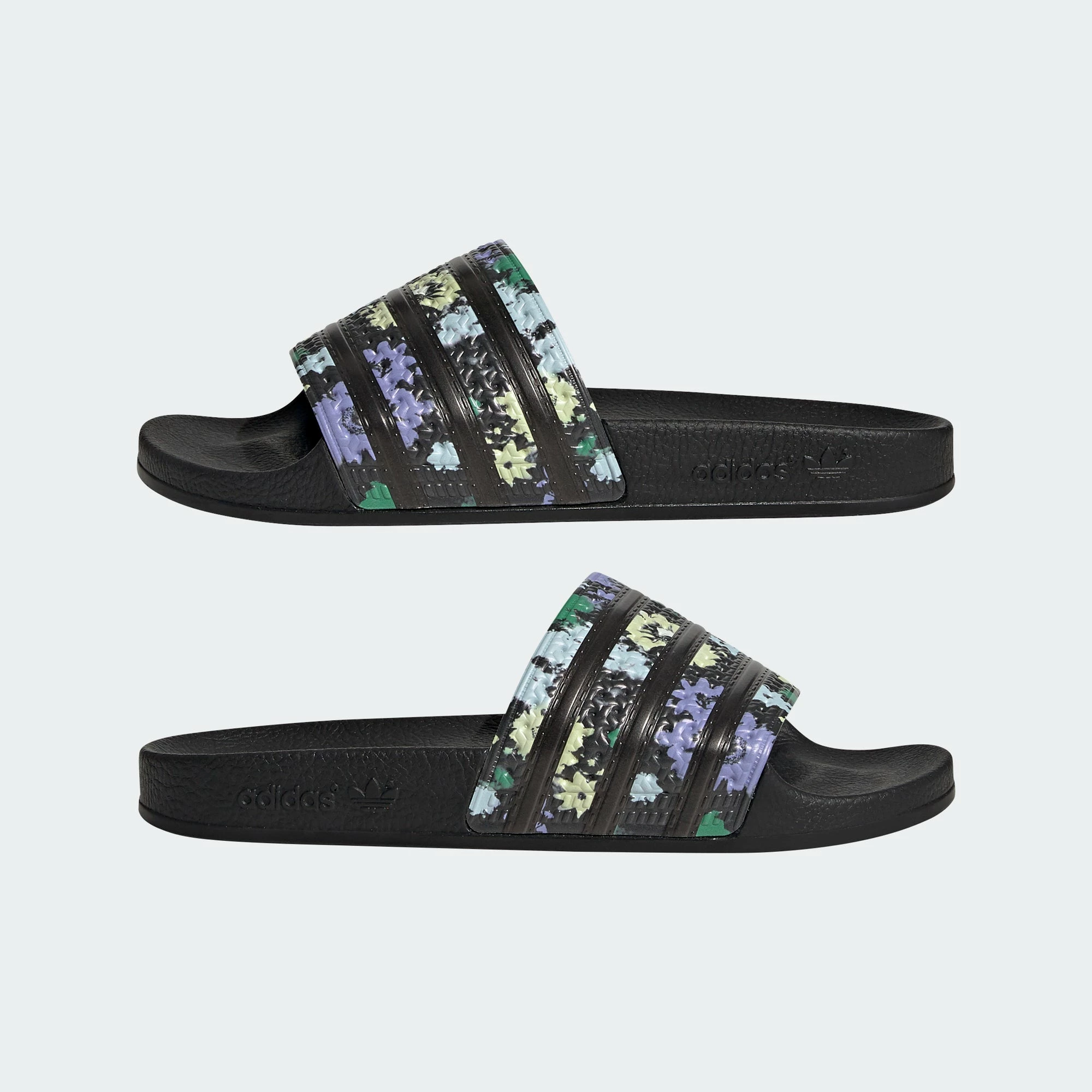 Women’s Adidas Originals Adilette Slides Florals Black BLACK 8 Women’s Adidas Originals Adilette Slides Florals Black BLACK - Image 6