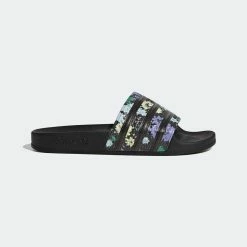 Women’s Adidas Originals Adilette Slides Florals Black BLACK 18 Women’s Adidas Originals Adilette Slides Florals Black BLACK -women‘s Sales Store H00141 8