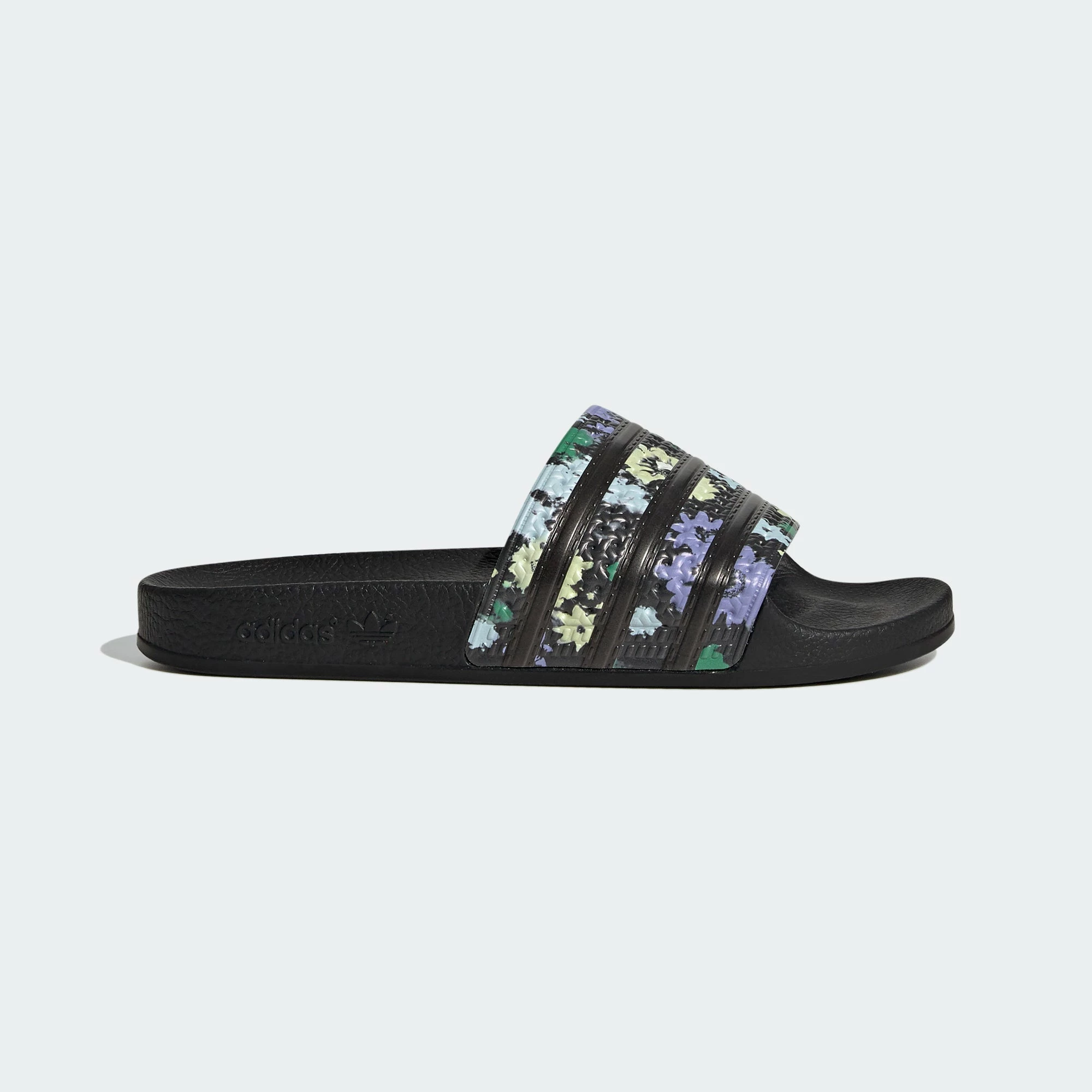 Women’s Adidas Originals Adilette Slides Florals Black BLACK 9 Women’s Adidas Originals Adilette Slides Florals Black BLACK - Image 7