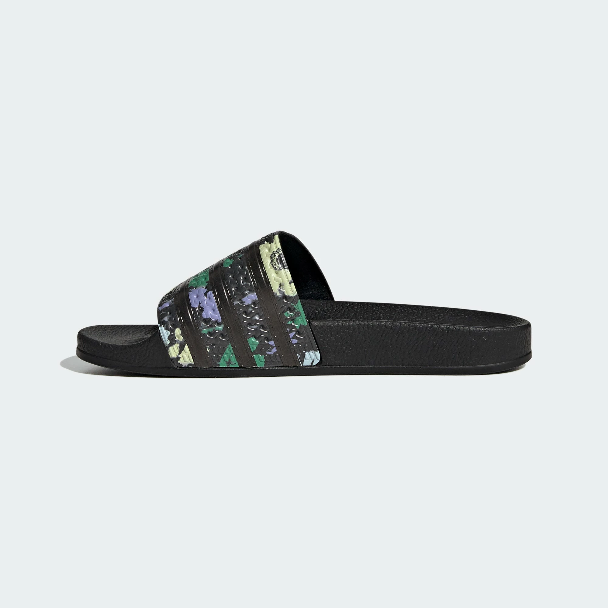 Women’s Adidas Originals Adilette Slides Florals Black BLACK 10 Women’s Adidas Originals Adilette Slides Florals Black BLACK - Image 8
