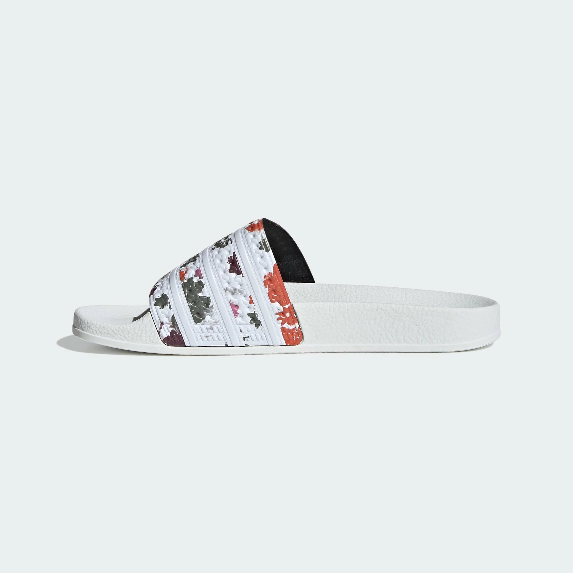 Women’s Adidas Originals Adilette Slides Florals WHITE 9 Women’s Adidas Originals Adilette Slides Florals WHITE - Image 7