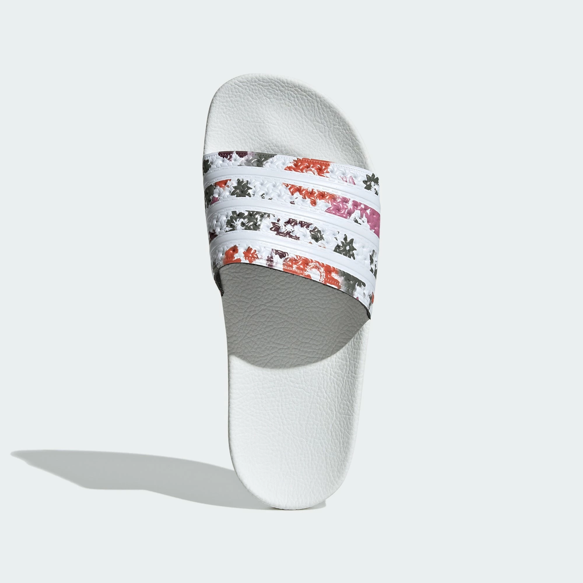 Women’s Adidas Originals Adilette Slides Florals WHITE 4 Women’s Adidas Originals Adilette Slides Florals WHITE - Image 2
