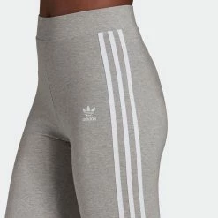 Women’s Adidas Originals Adicolor Classics 3-Stripes Leggings Grey GRAY -women‘s Sales Store H09425 2