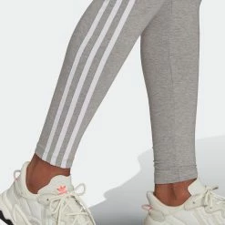 Women’s Adidas Originals Adicolor Classics 3-Stripes Leggings Grey GRAY -women‘s Sales Store H09425 3