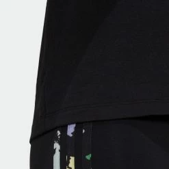 Women’s Adidas Originals Floral 3-Stripes Tee Black BLACK -women‘s Sales Store H15779 3