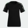 Women’s Adidas Originals Floral 3-Stripes Tee Black BLACK -women‘s Sales Store H15779 7