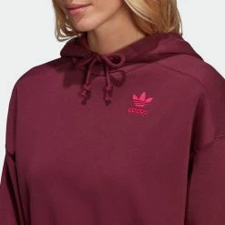 Women's Adidas Originals Logo Play Cropped Hoodie Crimson BURGUNDY 14 Women's Adidas Originals Logo Play Cropped Hoodie Crimson BURGUNDY -women‘s Sales Store H20444 1