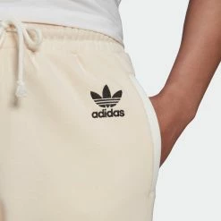 Women's Adidas Originals Logo Play Cuff Pants White WHITE -women‘s Sales Store H20449 1