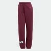 Women's Adidas Originals Logo Play Cuff Pants Crimson BURGUNDY -women‘s Sales Store H20450 4