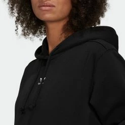 Women’s Adidas Originals Adicolor Essentials Fleece Hoodie Black BLACK -women‘s Sales Store H34725 2