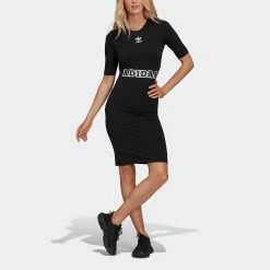 Women's Adidas Originals Logo Play Dress Black BLACK 13 Women's Adidas Originals Logo Play Dress Black BLACK -women‘s Sales Store H62044 3