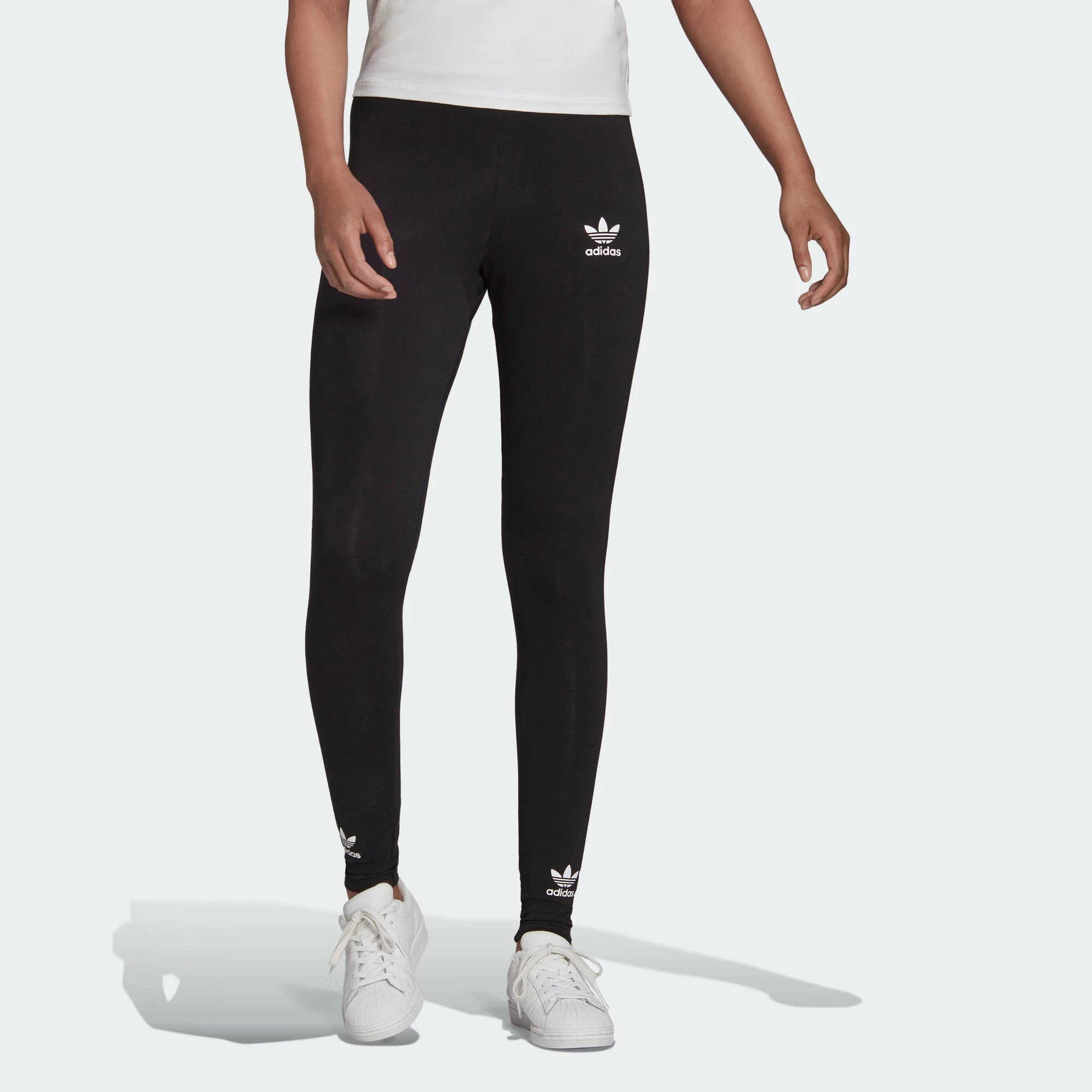 Women's Adidas Originals Logo Play Leggings Black BLACK 4 Women's Adidas Originals Logo Play Leggings Black BLACK - Image 2
