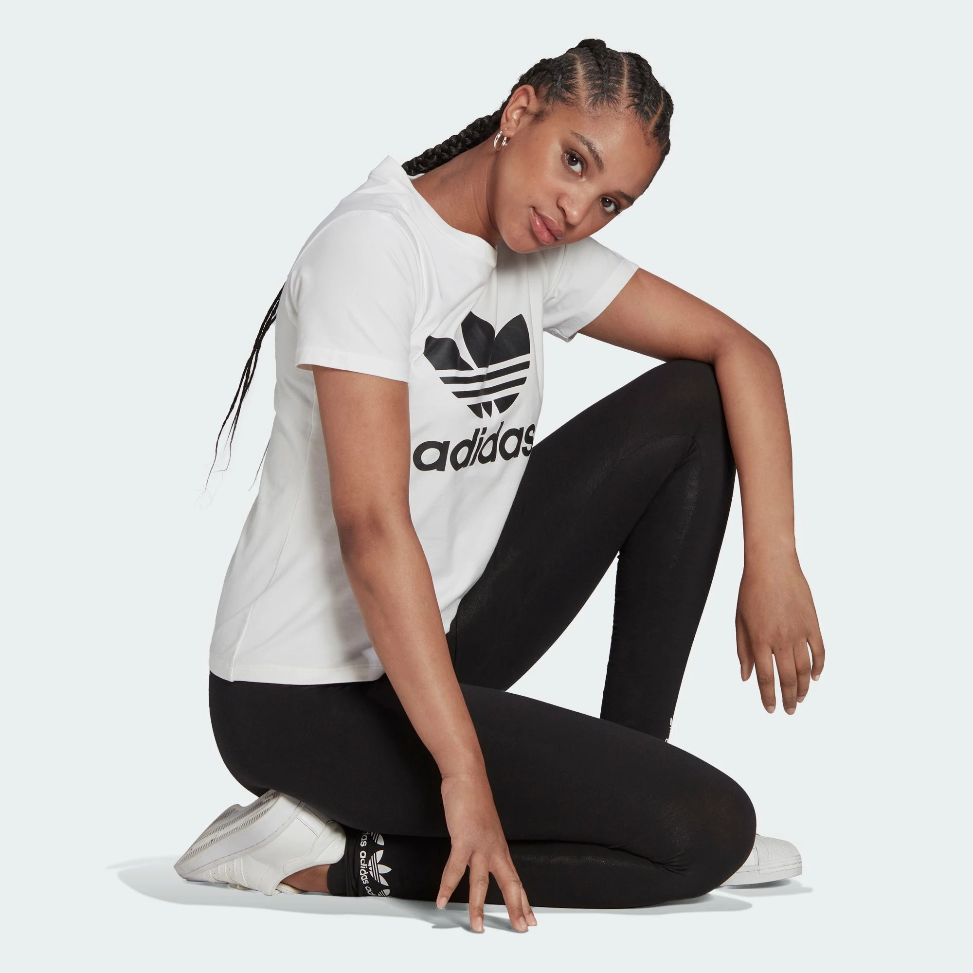 Women's Adidas Originals Logo Play Leggings Black BLACK 5 Women's Adidas Originals Logo Play Leggings Black BLACK - Image 3