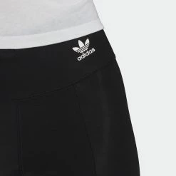 Women's Adidas Originals Adicolor Classics SST Open Hem Leggings Black BLACK -women‘s Sales Store HC1972 1