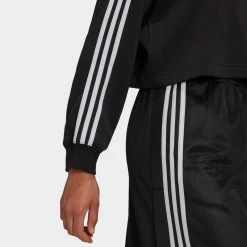 Women's Adidas Originals Adicolor Classics Cropped Hoodie Black BLACK -women‘s Sales Store HC2016 1