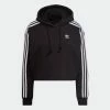 Women's Adidas Originals Adicolor Classics Cropped Hoodie Black BLACK
