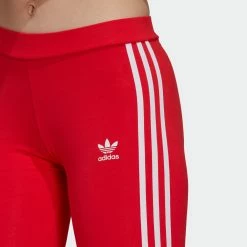 Women's Adidas Originals Adicolor 3-Stripes Leggings Vivid Red RED -women‘s Sales Store HD2348 2