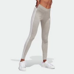 Women's Adidas Originals Adicolor 3-Stripes Leggings Grey GRAY -women‘s Sales Store HD2349 6