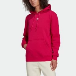 Women’s Adidas Originals Adicolor Essentials Fleece Hoodie Bold Pink PINK -women‘s Sales Store HD9816 4