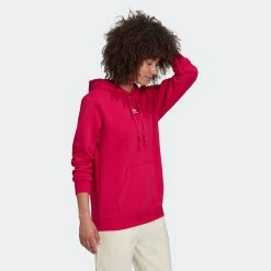 Women’s Adidas Originals Adicolor Essentials Fleece Hoodie Bold Pink PINK -women‘s Sales Store HD9816 6