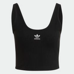 Women's Adidas Originals Essentials Rib Tank Top Black BLACK
